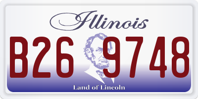 IL license plate B269748