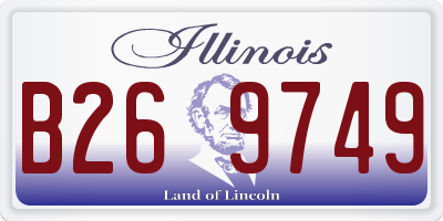 IL license plate B269749