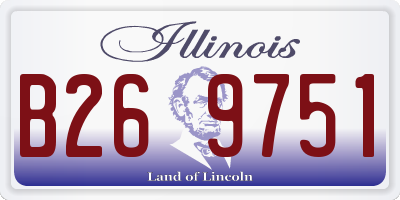 IL license plate B269751