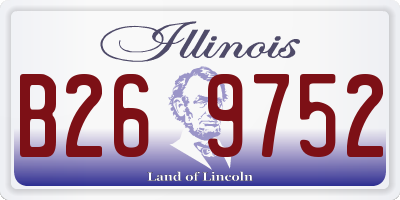 IL license plate B269752