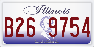IL license plate B269754