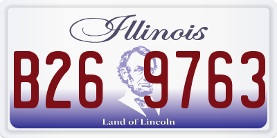 IL license plate B269763