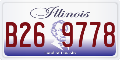 IL license plate B269778