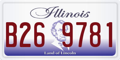 IL license plate B269781