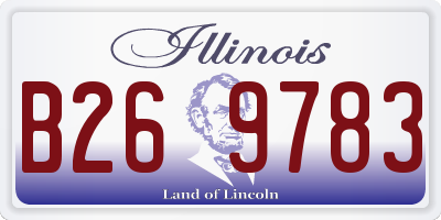 IL license plate B269783