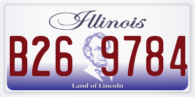 IL license plate B269784