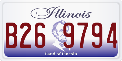 IL license plate B269794