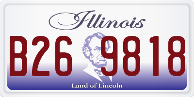 IL license plate B269818