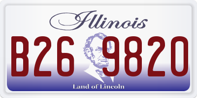 IL license plate B269820