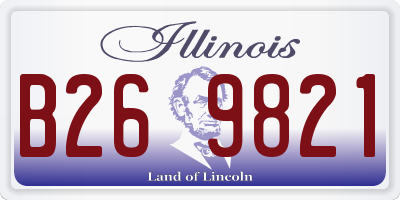 IL license plate B269821