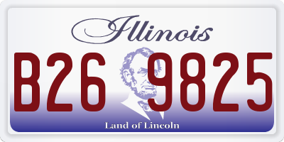 IL license plate B269825