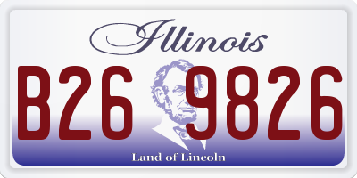 IL license plate B269826