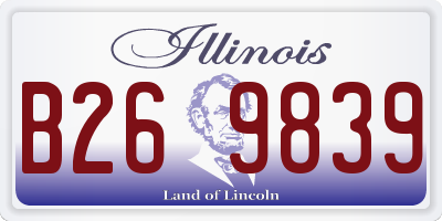 IL license plate B269839