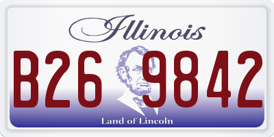 IL license plate B269842