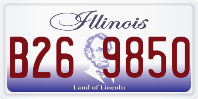 IL license plate B269850