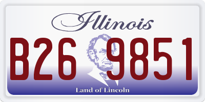 IL license plate B269851