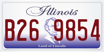 IL license plate B269854