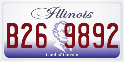 IL license plate B269892