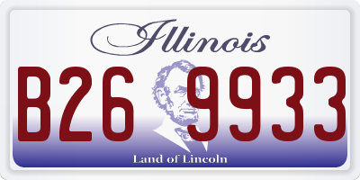 IL license plate B269933