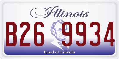 IL license plate B269934