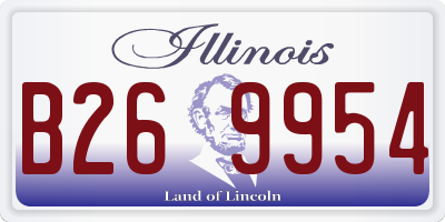 IL license plate B269954