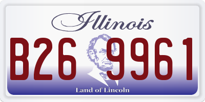 IL license plate B269961