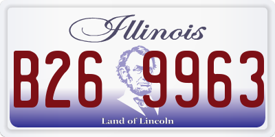 IL license plate B269963
