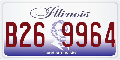IL license plate B269964