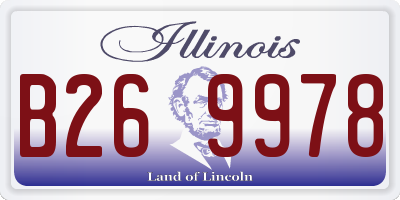 IL license plate B269978