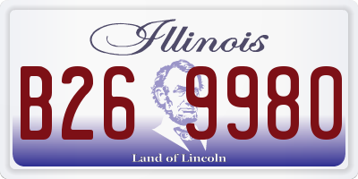 IL license plate B269980