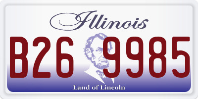 IL license plate B269985