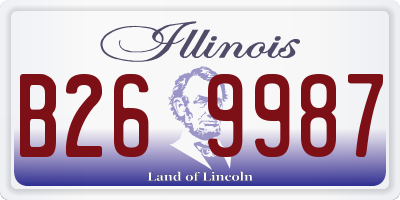 IL license plate B269987