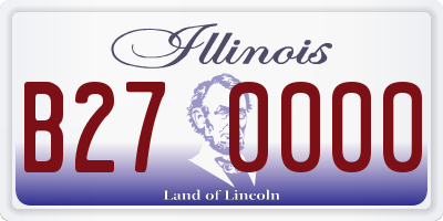 IL license plate B270000