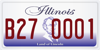 IL license plate B270001