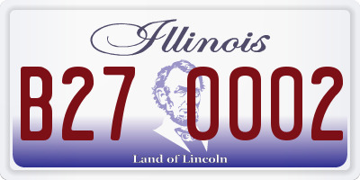 IL license plate B270002