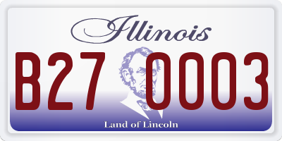 IL license plate B270003