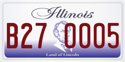 IL license plate B270005