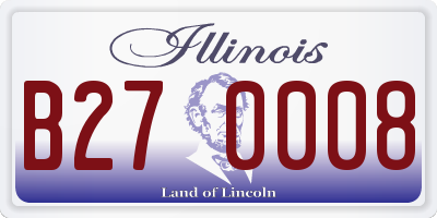 IL license plate B270008