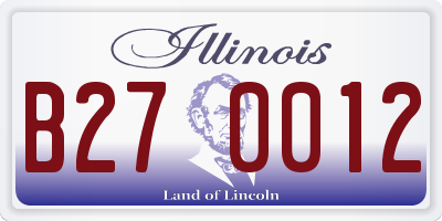 IL license plate B270012