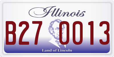 IL license plate B270013