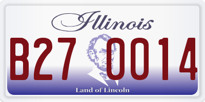 IL license plate B270014