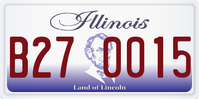 IL license plate B270015