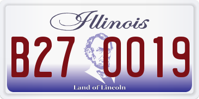 IL license plate B270019