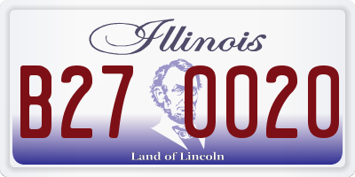 IL license plate B270020
