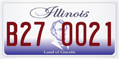 IL license plate B270021