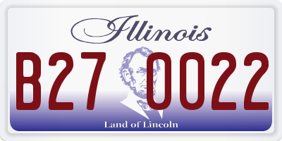 IL license plate B270022