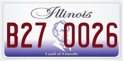 IL license plate B270026