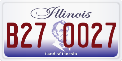 IL license plate B270027
