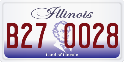 IL license plate B270028