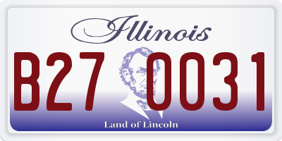 IL license plate B270031